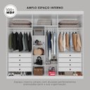Ver imagem 5 de Guarda-Roupa Casal 6 Portas 8 Gavetas Florianópolis 100% MDF Branco/Neve