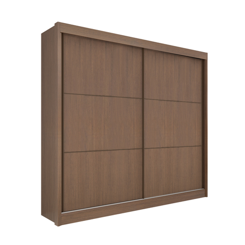 Guarda Roupa Mdf Cancun 2 Portas de Correr Castanho