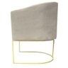 Poltrona Paola Base de Ferro Sued Bege D'classe Decor - 3