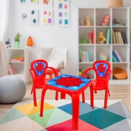 Mesa Mesinha Infantil com 2 Cadeiras Spider Aranha Menino - Kit - 5