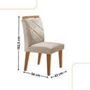 Ver imagem 4 de Mesa Liz 120 MDF com 4 Cadeiras Melissa Veludo Creme/Naturalle/Naturalle