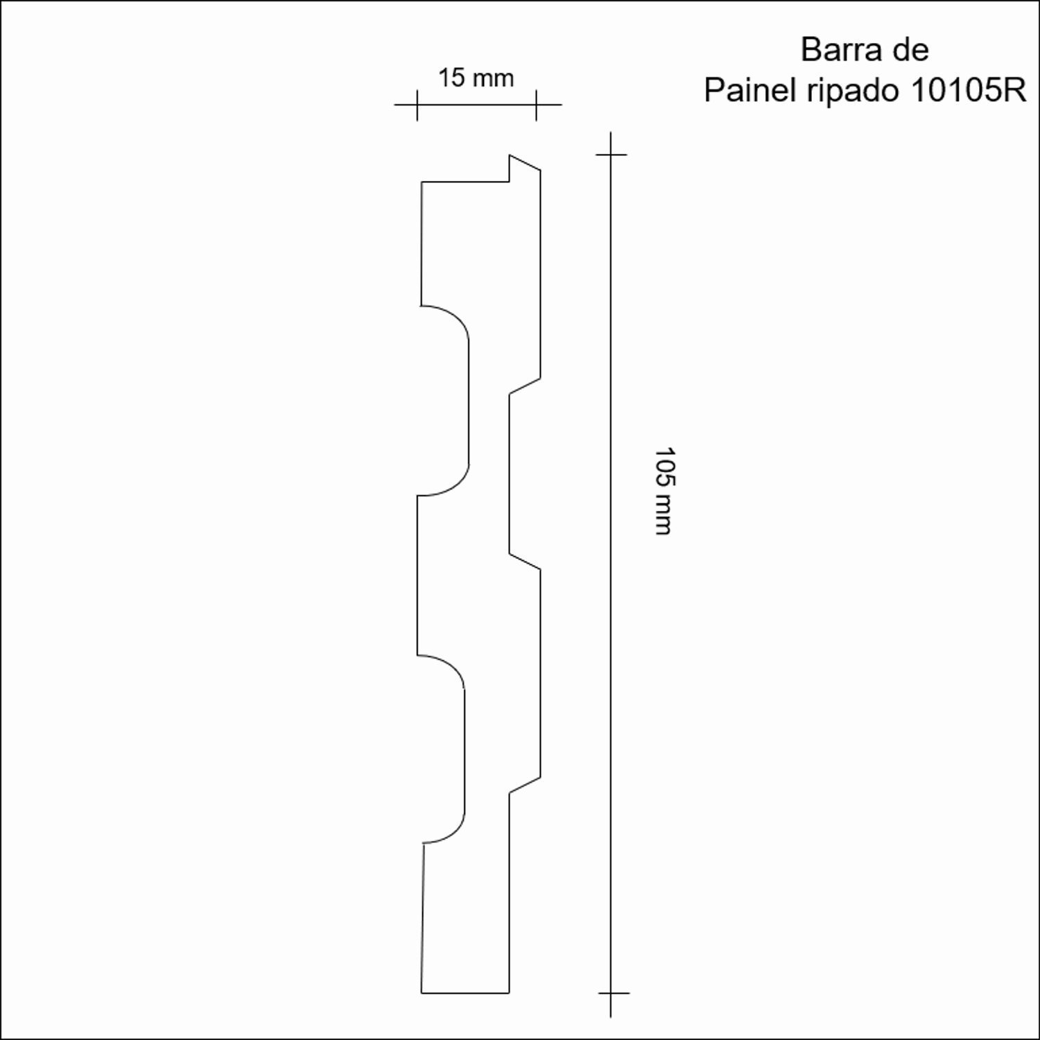 Revestimento de Parede Painel Ripado 270cm X 10,5cmx 15mm Moldufama - 3