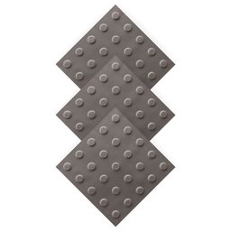 Kit 10 Pisos Tátil Alerta Cinza Pvc 25x25cm / Fita Crepe / Pincel / Cola Kisafix 750g - 2