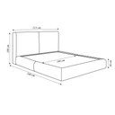 Ver imagem 4 de Cama com Cabeceira Elva King Base no Chão Veludo Luxo Marrom G92 - Gran Belo