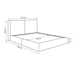 Cama com Cabeceira Elva King Base no Chão Veludo Luxo Marrom G92 - Gran Belo - 4