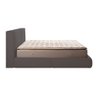 Cama com Cabeceira Elva King Base no Chão Veludo Luxo Marrom G92 - Gran Belo - 7
