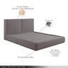 Cama com Cabeceira Elva King Base no Chão Veludo Luxo Marrom G92 - Gran Belo - 3