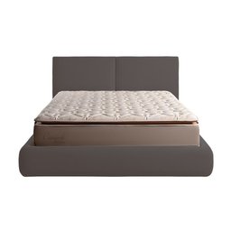 Cama com Cabeceira Elva King Base no Chão Veludo Luxo Marrom G92 - Gran Belo - 5