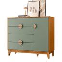 Ver imagem 3 de Conjunto de Quarto com Guarda-Roupa e Cômoda Ipê Marrom/Cinamomo/Sálvia