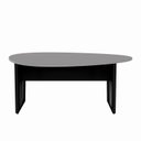 Ver imagem 4 de Mesa de Reunião para Escritório 180x110cm Orgânica com Pés em Metal Corporate F5 Cinza/Preto