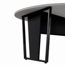 Ver imagem 6 de Mesa de Reunião para Escritório 180x110cm Orgânica com Pés em Metal Corporate F5 Cinza/Preto