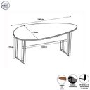Ver imagem 3 de Mesa de Reunião para Escritório 180x110cm Orgânica com Pés em Metal Corporate F5 Cinza/Preto