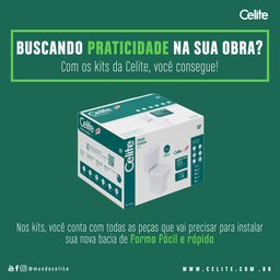 Kit de Bacia com Caixa Acoplada 3/6l e Itens de Instalação City Celite - 2