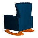 Ver imagem 4 de Poltrona Estofada de Balanço Melinda Veludo Azul Marinho - Lm Decor