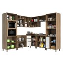 Ver imagem 2 de Cozinha Completa Modulada 8 Peças com Armário e Balcão Mel Luciane Móveis