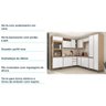 Cozinha Completa Modulada 8 Peças com Armário e Balcão Mel Luciane Móveis - 6