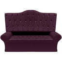 Ver imagem 2 de Conjunto Cabeceira Solteiro e Recamier Baú 90cm Calçadeira Banco Quarto Estofado:suede Vinho