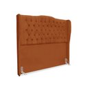 Ver imagem 2 de Kit Cabeceira e Calçadeira Baú Dubai Casal 140 Cm - Veludo Terra Cota