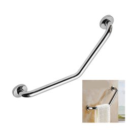 Barra de Apoio 20x20 Inox Angular Idoso Cadeirante Banheiro Acessibilidade Box Segurança Chuveiro - 1