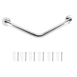 Barra de Apoio 20x20 Inox Angular Idoso Cadeirante Banheiro Acessibilidade Box Segurança Chuveiro - 5