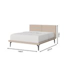 Ver imagem 3 de Base Box Cama Japonesa Toquio Casal com Cabeceira Almofada Linho Bege - Cor: Bege
