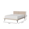 Base Box Cama Japonesa Toquio Casal com Cabeceira Almofada Linho Bege - Cor: Bege - 3