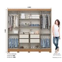 Ver imagem 4 de Guarda-roupa 8 Portas 4 Gavetas com Espelho B51