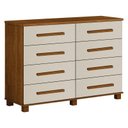 Ver imagem 4 de Guarda Roupa Casal Prime 6 Portas com Led Cinamomo com Cômoda San Marino 8 Gavetas Cinamomo Off-