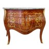 Cômoda Bombê Luis XV Maquiterri 3 Gavetas Tampo em Mármore - 1