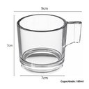 Ver imagem 2 de Jogo 12 Xícaras com Pires para Chá Café 185ml Vidro Transparente Lhermitage Mesa Posta Cafeteria