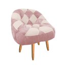 Ver imagem 3 de Kit 02 Poltrona Paloma Escritório Sala Pé Palito Suede Rosa Bebê e Suede Bege - Dominic Decor