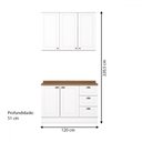 Ver imagem 4 de Cozinha Compacta Americana 5 Portas 3 Gavetas 100% Mdf Branco Hp/nature - Henn
