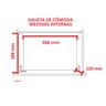 Cama Reta de Casal com 4 gavetas Ilan 1254 Branca - 3