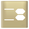 Placa 4x4 para 2 Interruptor + 2 Tomada Dourado - Novara - 1