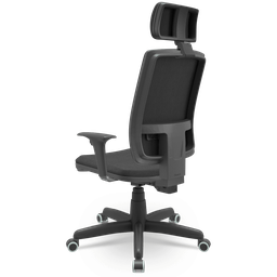 Cadeira Brizza Soft Presidente Poliéster Giratória Backplax - Apoio de Cabeça e Braços Reguláveis - 3