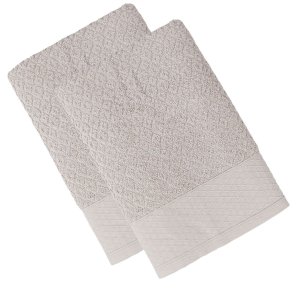 Kit 2 Toalha de Banho Capri Atlântica 100% Algodão Banhão 75x1,50 Cor:cinza Névoa