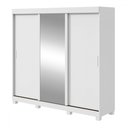 Ver imagem 2 de Guarda-roupa Casal Saion Plus 3 Portas 3 Gavetas com Espelho 81972.227 Branco - Móveis Lopas