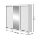 Ver imagem 4 de Guarda-roupa Casal Saion Plus 3 Portas 3 Gavetas com Espelho 81972.227 Branco - Móveis Lopas