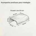 Ver imagem 3 de Kit 5 Puxador Porta Gaveta Móveis Cozinha Drop Alumínio 50mm - Champanhe