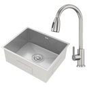 Ver imagem 1 de Kit Cuba Gourmet Lisboa Aço Inox 304 e Torneira Gourmet Roma Aço Inox Goldenx