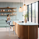 Ver imagem 6 de Kit 2 Banquetas Alta Banco para Balcão Junco Preto Àrea Gourmet Ilha Bancada bares Churrasqueira