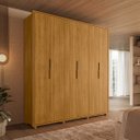 Ver imagem 1 de Guarda Roupa 100% Mdf 6 Portas 210cm Matisse 183 Espazzo Madetec