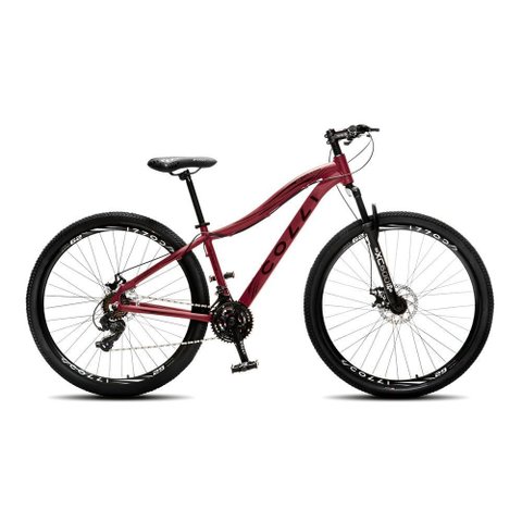 Eudora em Alumínio Quadro Rebaixado (15,5), Alavancas Ez-fire Stef500 Shimano, Aro 29 Aero, 36 Raias