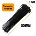 Ver imagem 2 de Abraçadeira Nylon Enforca Gato 7,2x500mm 50cm Preta 50un