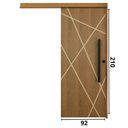 Ver imagem 3 de Porta de Correr Agatha Trilho Embutir Pux.barra Chata Preto 92 X 2.10 Lado Esquerdo – Hale