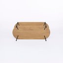 Ver imagem 5 de Mesa Lateral Cantik para Sala Pés em Metal 79,5cm x 30cm Mel Escuro Preto Casavee