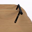 Ver imagem 7 de Mesa Lateral Cantik para Sala Pés em Metal 79,5cm x 30cm Mel Escuro Preto Casavee