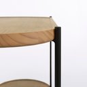Ver imagem 6 de Mesa Lateral Cantik para Sala Pés em Metal 79,5cm x 30cm Mel Escuro Preto Casavee