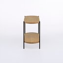 Ver imagem 3 de Mesa Lateral Cantik para Sala Pés em Metal 79,5cm x 30cm Mel Escuro Preto Casavee