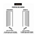 Ver imagem 4 de Kit Porta de Madeira 210x80cm Lisa Laqueada Moldufama Abertura Esquerda